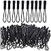 Produktbild junao 50 Stück Zipper Pulls Zipper Verlängerung, Reißverschluss Pull Zip Tags Cord, Ersatz Tag Reißverschlussverlängerung, Geeignet für Jacken, Rucksäcke, Zelte, Trolley Cases, Schwarz