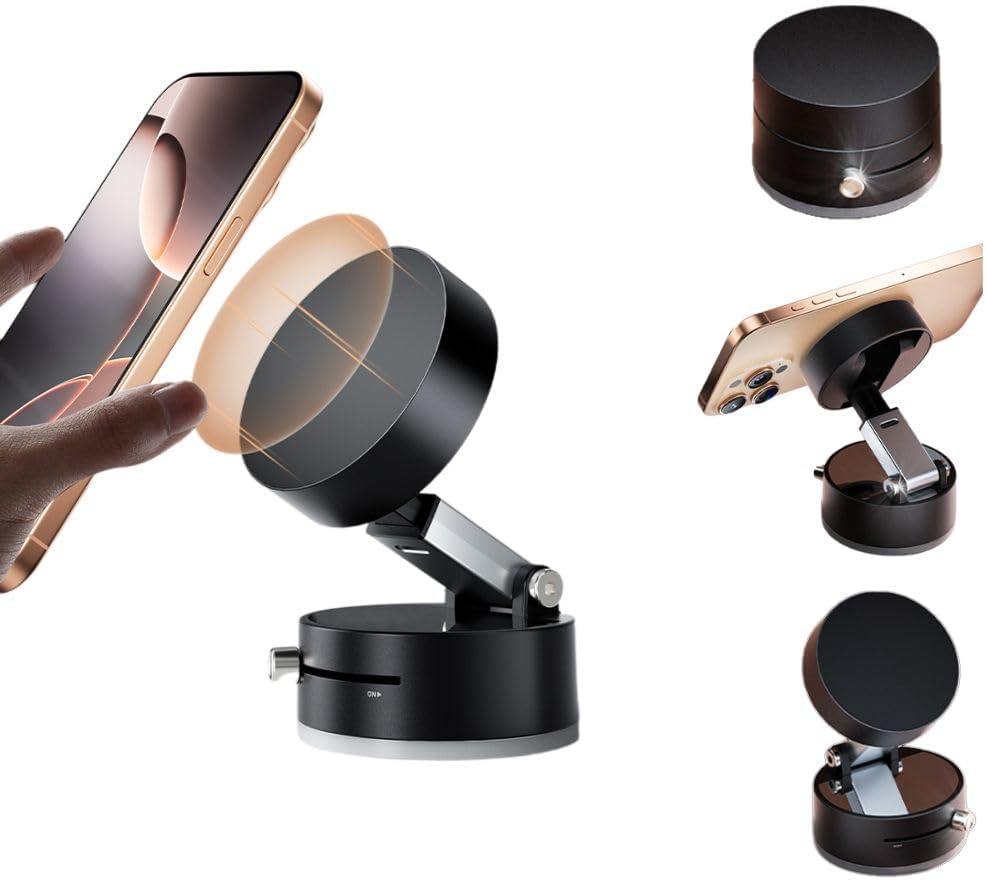 Magnetic Phone Holder for Car, Compatible with MagSafe Car Mount, Windshield Magnetic Car Mount for iPhone 16/15/14/13/12 (Black)