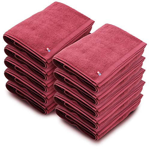 今治タオル 日本製 バスタオル コットン100% 約345g(1100匁) 70×130cm 全14色 ラズベリー (10枚セット) [ 今治バスタオル コットンバスタオル エステタオル 業務用タオル サロンタオル 大判タオル ホテルタオル ホテル仕様 サ