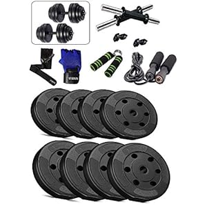 Aurion PVC Combo 777 (4 Kg – 26 Kg) Dumbbells Kits, Dumbbell Set Combo (16 KG Set)