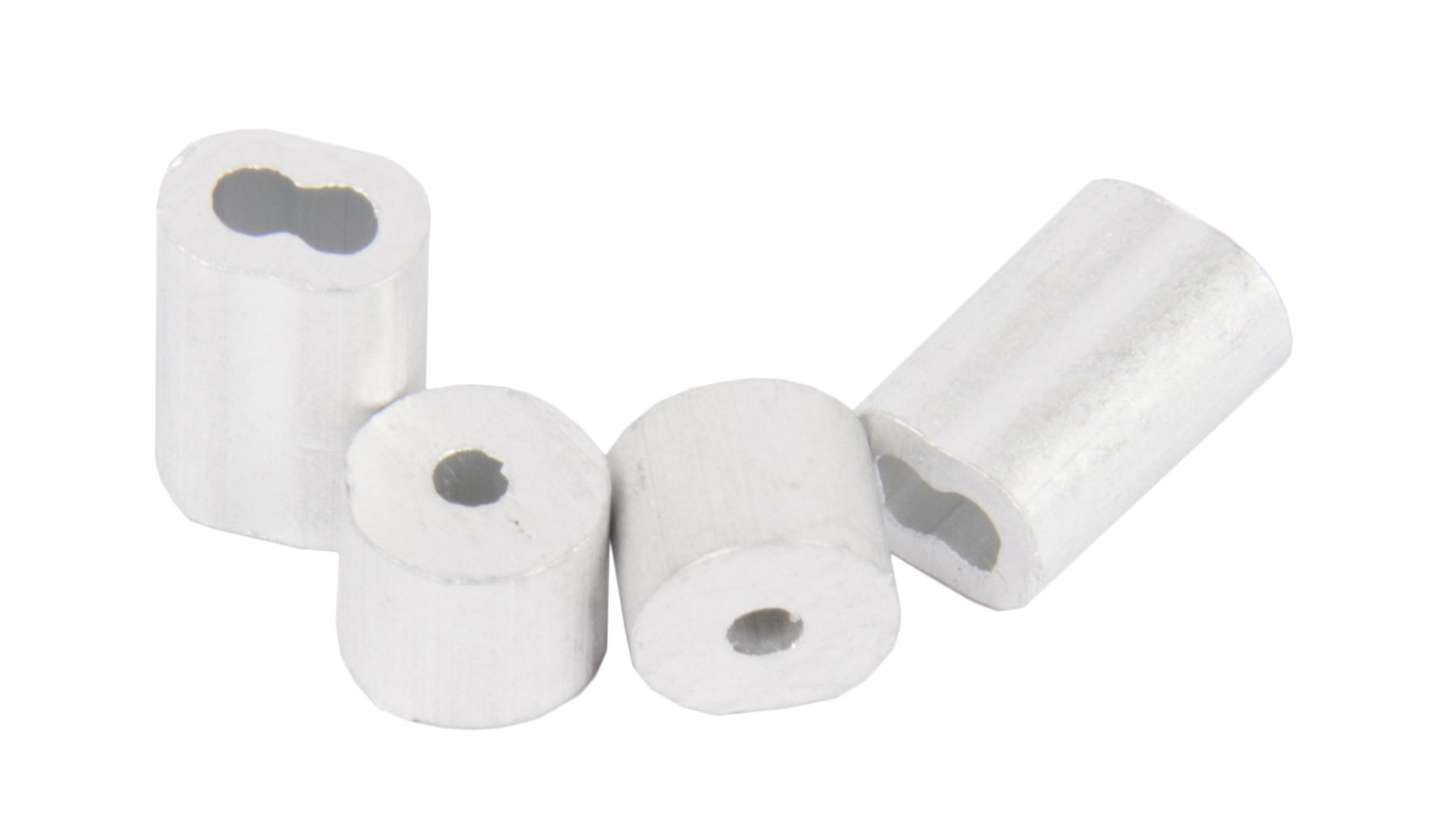 Forney 61036 Wire Rope Stops and Ferrules, Aluminum Cable Sleeves, 1/16-Inch, 2-Stops, 2-Ferrules