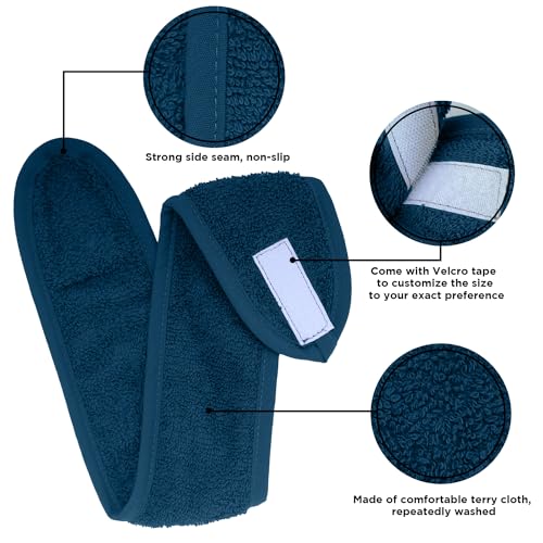 Image of DAN RIVER Spa Headband, Soft Terry Cloth Makeup & Skincare Pack of 3