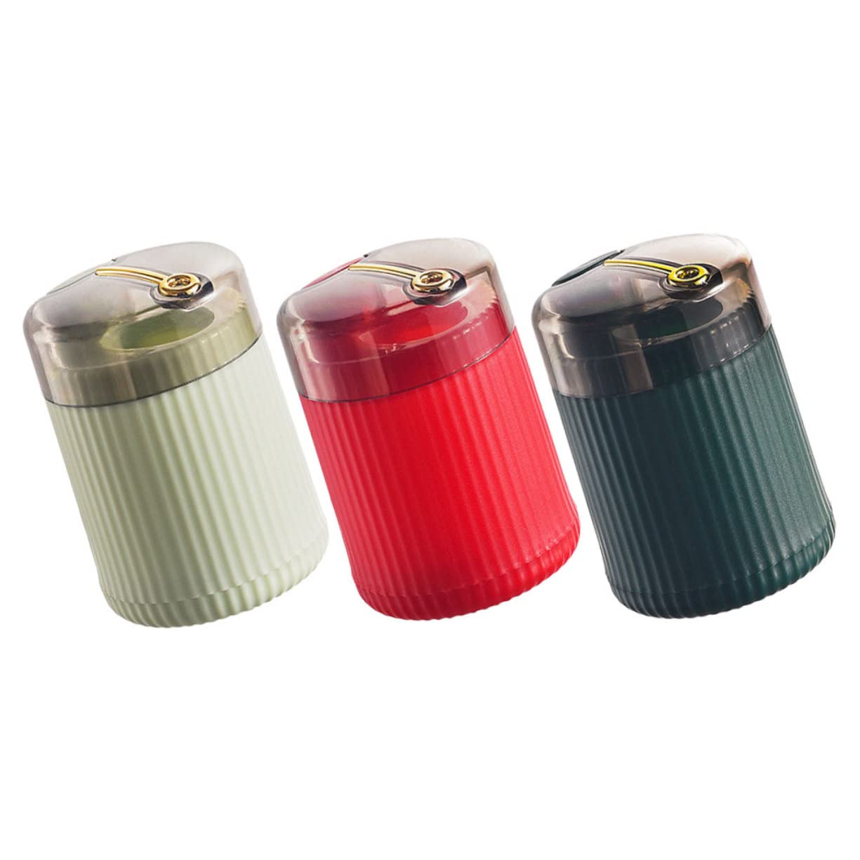 COLLBATH 3pcs Toothpick Holder Push Type Toothpick Dispensers Cotton Dispenser Toothpick Container for Home Cotton Swabs Holder Small Toothpick Container Toothpick Canister Toothpick Jar Pp