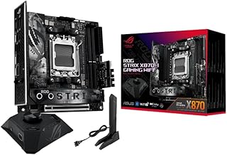 ASUS ROG Strix X870-I Gaming WiFi AMD Motherboard, 10+2+1 Power Stage, DDR5 Slot, Two M.2 Slots, PCIe 5.0 with Full Suppor…