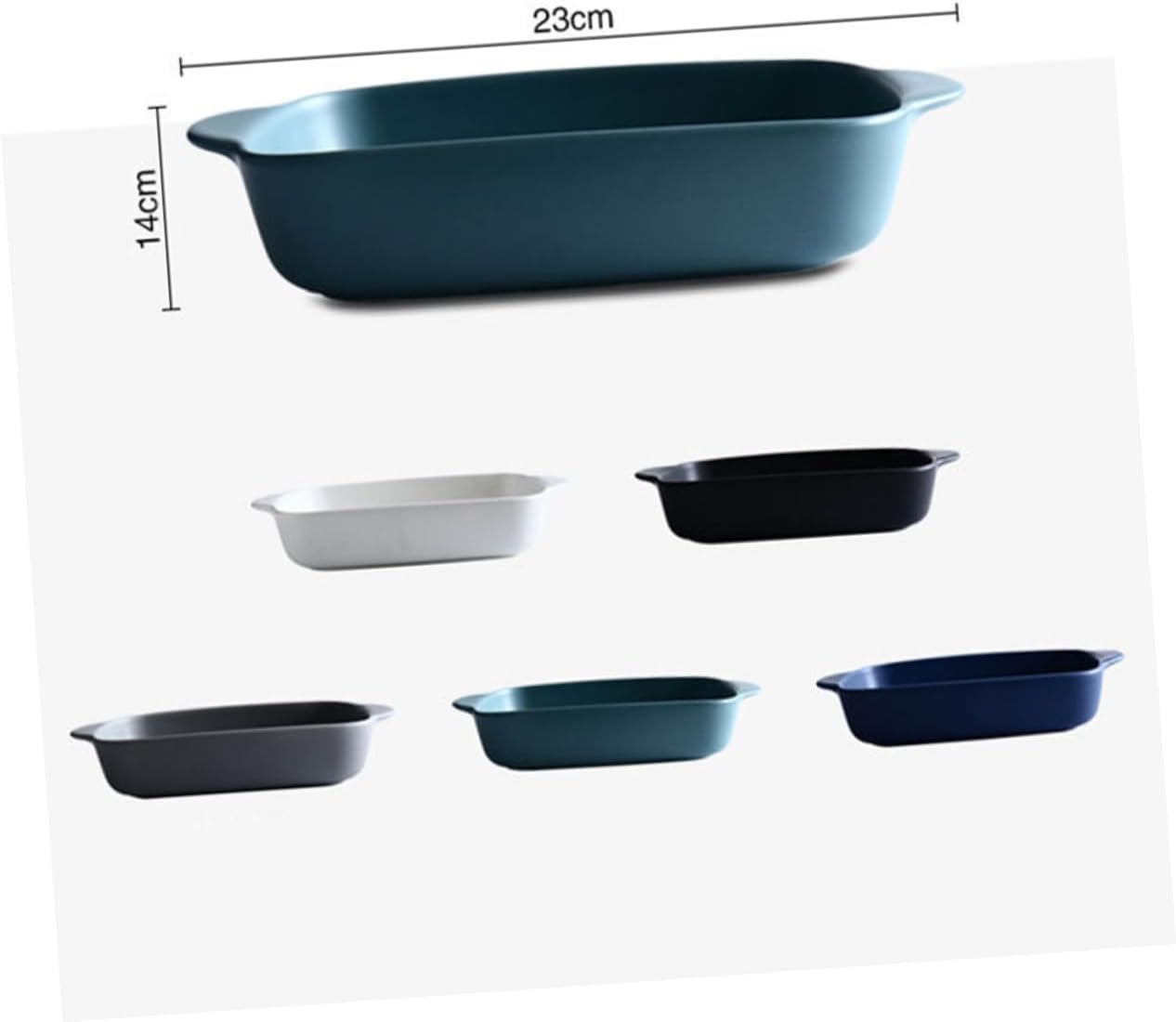 Ceramic Baking Pans Set of 2 with Handles High Temp Resistance Baking Dish