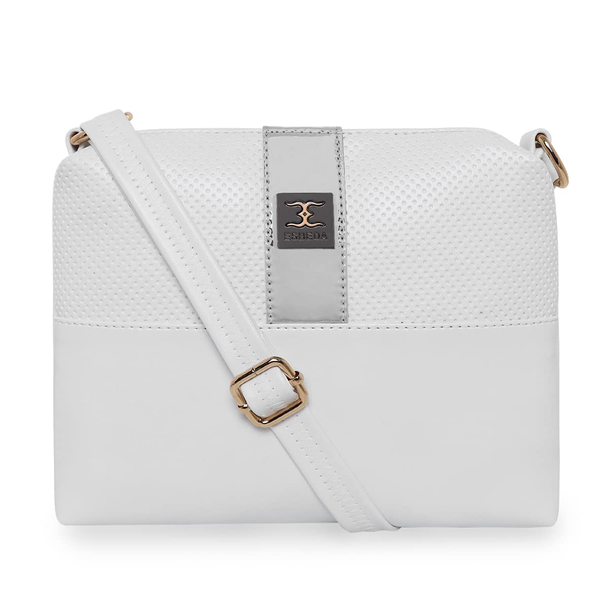 ESBEDA Silver Color Two Contrasting Colors Sling Bag For Women (B0BLNW7N3G) Amazon Price History, Amazon Price Tracker
