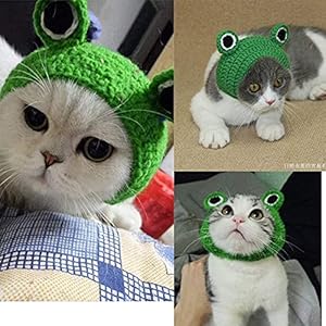 Bonaweite Pet Hat Dog Cat Handmade Knitted Woolen Yarn Frog Cap Grooming Accessories Apparels Puppy Teddy Cartoon Cucciolini Doodles Bonaweite pet hat dog cat handmade knitted woolen yarn frog cap grooming accessories apparels puppy teddy cartoon cucciolini doodles