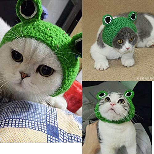 Bonaweite Pet Hat Dog Cat Handmade Knitted Woolen Yarn Frog Cap Grooming Accessories Apparels Puppy Teddy Cartoon Cucciolini Doodles Bonaweite pet hat dog cat handmade knitted woolen yarn frog cap grooming accessories apparels puppy teddy cartoon cucciolini doodles