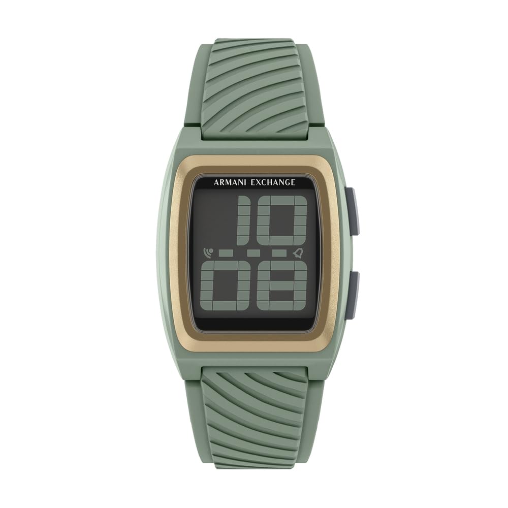 Armani Exchange Męski 42 mm zielony plastikowy zegarek, AX2969