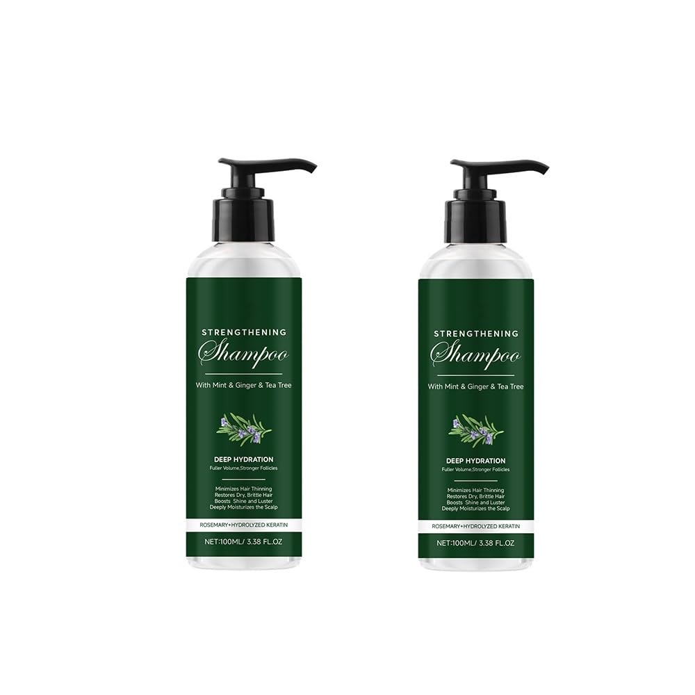 Shampoo idratante rinfrescante rinforzante, detergente delicato for capelli soffici, elastici, lisci e lucenti(2PCS)