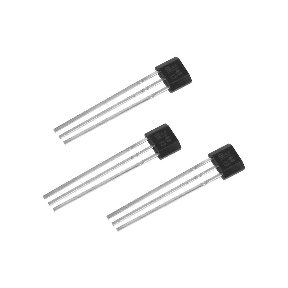 10 Sensori A Effetto Hall A3144 - Interruttore Magnetico Lineare TO-92UA 3 Pin | Per Elettronica E Automazione