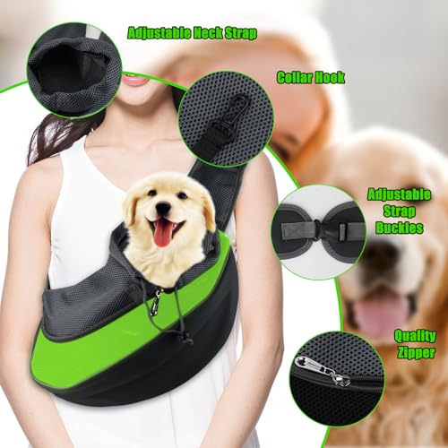 Hundetragetasche Hunderucksack: Tragetasche Hund Einstellbar Hundetragetasche bis 6kg, Hundetasche für kleine Hunde und Katzen Atmungsaktiv Mesh Katzenrucksack für Spaziergang Aktivitäten im Freien