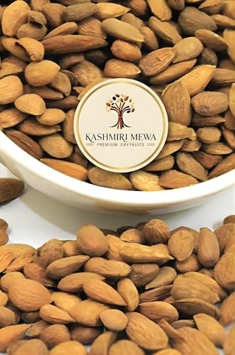Image of Kashmiri Mewa gurbandi badam 500gm - Premium Whole Nuts Phelwans Choice Giri Natural Powerful Badam for High Protein and Bone Strength, Traditional Dry Fruit kernels
