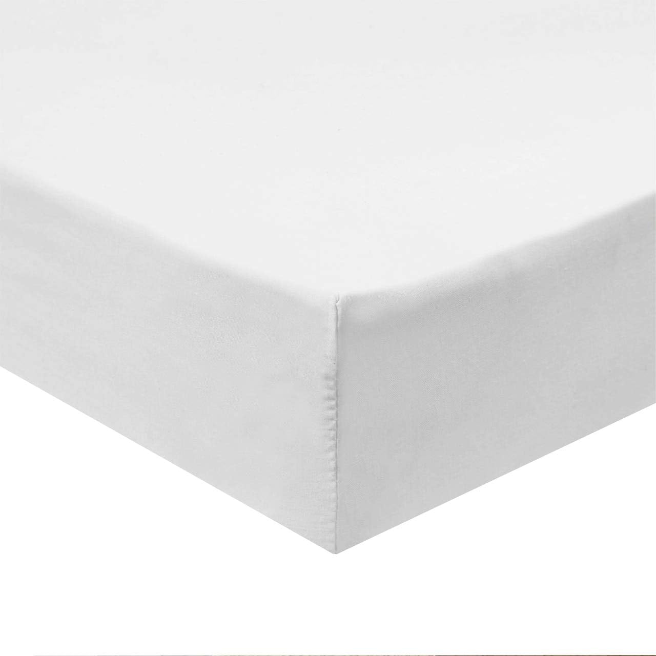 Royal Tradition-Fitted Sheet Only, 100-Percent Cotton 600 Thread Count (Top Split King Size, Solid White) for Adjustable Beds