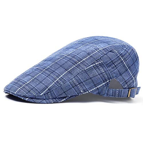 crazy bean Boinas de Hombre Estilo Vintage, Gorras de Hombre Planas Ajustable Newsboy Cap, Sombrero de Caza Golf Tiro Cover