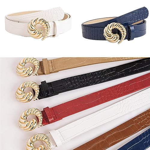 Waist Belt Conch Buckle for Cowgirl With Lace Vintage Belt Hot Girl WaistChain Skinny Solid Color Belt2