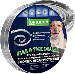 LORDDDON Flea and Tick Prevention Collar One Size Fits All Dogs and Cats