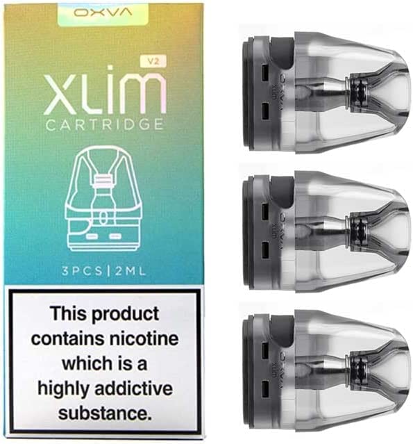 vaporrfor Oxva Xlim Cartridge Pod [0.8ohm] Coil [3 PACK] and 2ml Capacity (No Nicotine) TBD, Compatible with Oxva Xlim Device