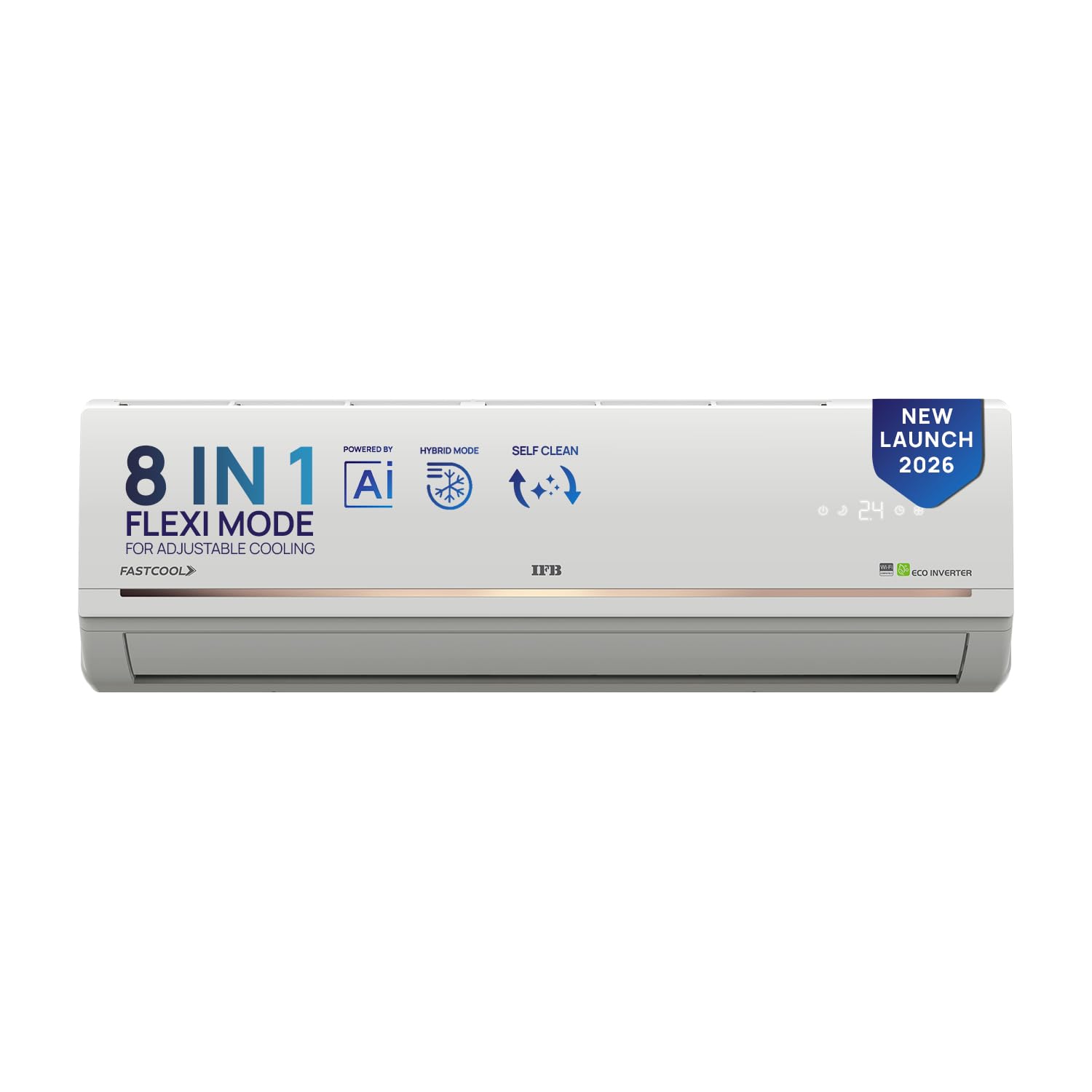 IFB 1.5Ton 5Star,New star rated,AI Powered Inverter Split Air Conditioner,Hybrid Mode, 8in1 Flexi Mode,Heavy Duty Compressor,Self Clean, Dual Gold Fins,100% Copper Tubes,CI195GD32RGM3, white-image-40