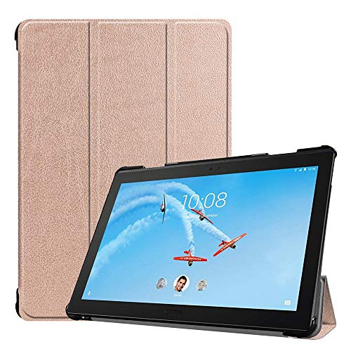 Étui Lenovo Tab P10 10,1 Pouces Rose Gold en Simili-Cuir avec Support