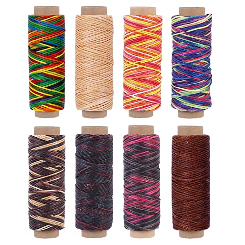 Hilo encerado de cuero 8 colores 1 mm para coser manual miniatura 1