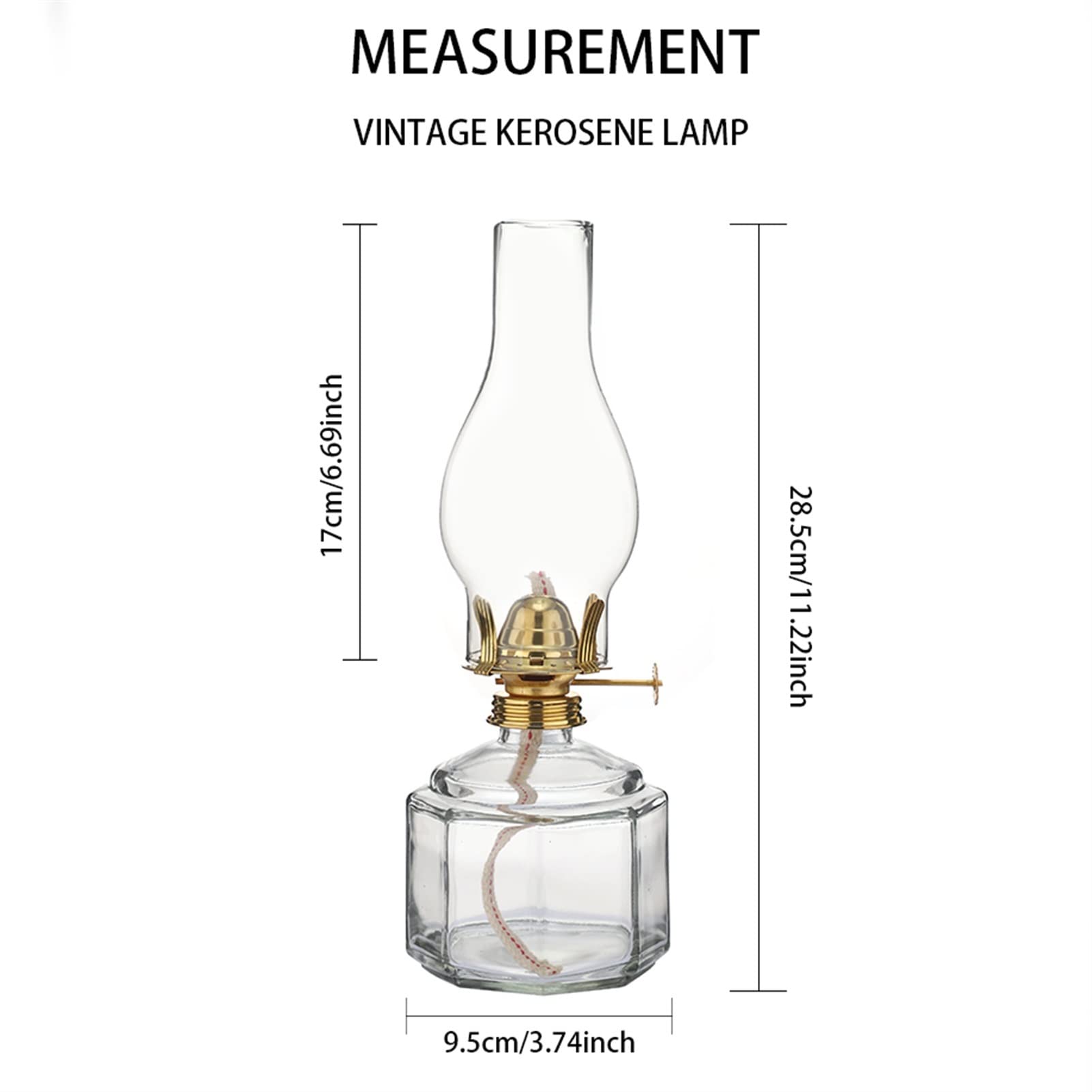 Amanigo Transparent Glass Oil Lantern Windproof Lampshade Household Hurricane  Lamp | Desertcart Seychelles, image size:1601x1601