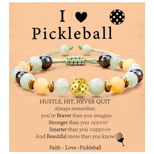 Bracelet Gifts for Pickleball Lovers - Women & Men, Bead Bracelet Accessories Jewelry