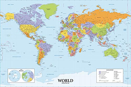 World Map Peel & Stick