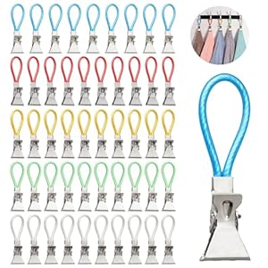 Juyibaao 50 Stück Geschirrtuchhalter mit Farbigen Schlaufen