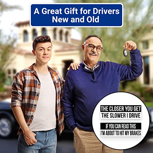 Higly Visible, Long-Lasting Vinyl Anti-Tailgating Bumper Stickers. Hilarious 2 Pack 3X9 In Funny Driving Decals. Strong Adhesive. Stick Joke Driver Labels On Cars, Trucks, Minivans And Other Vehicles #TOP4