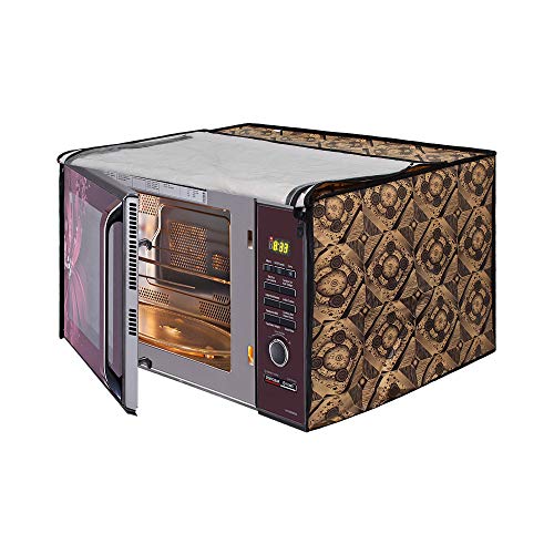 Image of DREAM KING Stylish Design & Printed Microwave Oven Cover Full Closure |waterproof & Dustproof Oven Cover Suitable for All Models - Multicolour SA56
