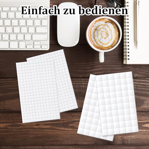 Klebeknete Ablösbar 1980 Stück, Doppelseitige Foto Klebepads 6mm&12mm, Rückstandsloses Patafix Für Wandmontage & Basteln