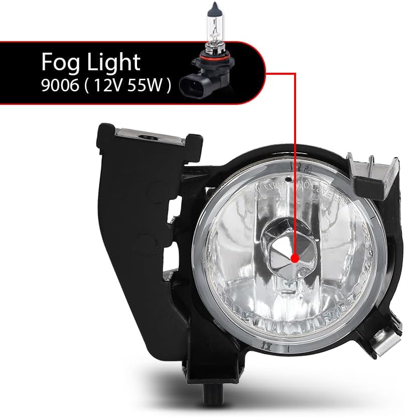 DOTCOM Front Fog Light Driving Lamps Assembly, Fit Subaru Forester 2006 2007 2008, Right Passenger Side, 84501SA180, SU2593112
