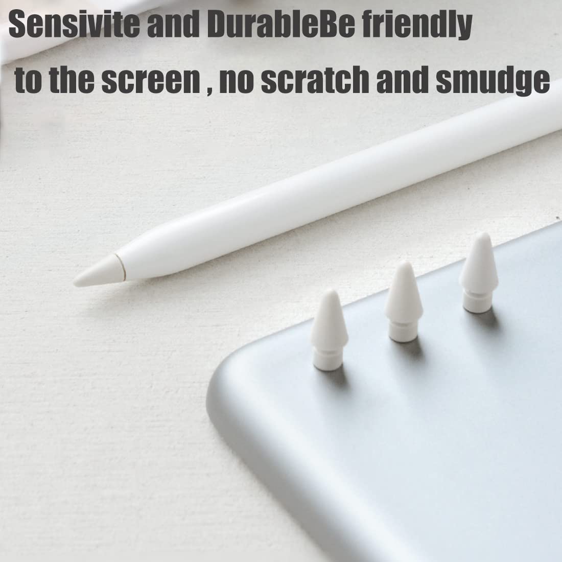 SULIUDAJI Punte Ricambio per Apple Pencil 1a 2a Generazione, 4 Pezzi, Accessori Alta Sensibilità