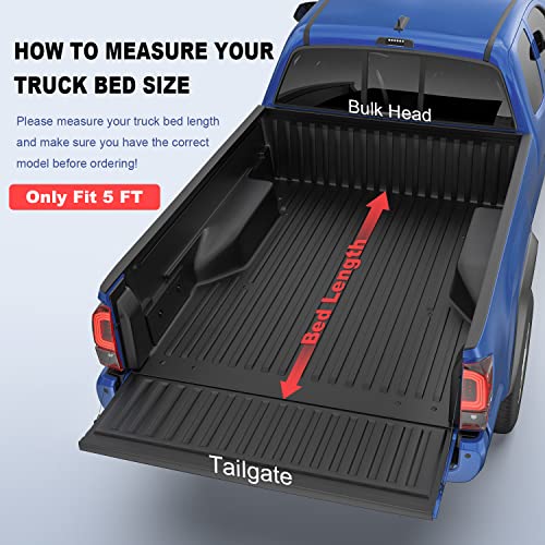 Mostplus 5Ft Roll-Up Soft Tonneau Cover Compatible With 2015-2022 Gmc Canyon/Chevrolet Colorado Vinyl Truck Bed #TOP1