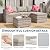 MilleLoom 5-Piece Outdoor Sectional Sofa Set, All-Weather PE Rattan Patio Furniture with Ottoman & Tempered Glass Table, Convertible Garden Couch for Backyard, Porch, Poolside (Gray)