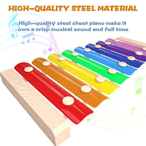 Kleurrijke Xylofoon, INFANT MOMENT Handklop Houten Muziek Instrument Opwindend Muziektalent, Kinder Muziek Melodie 8… - Image 6