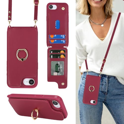 Lipvina for iPhone 16 e / 17 e Case with Strap-Red by Lipvina - Used condition - US$12.08