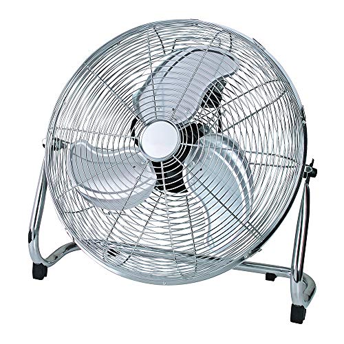 Generic CRC18 - Ventilatore da terra per casa, garage, palestra e ufficio, 40 cm, cromato