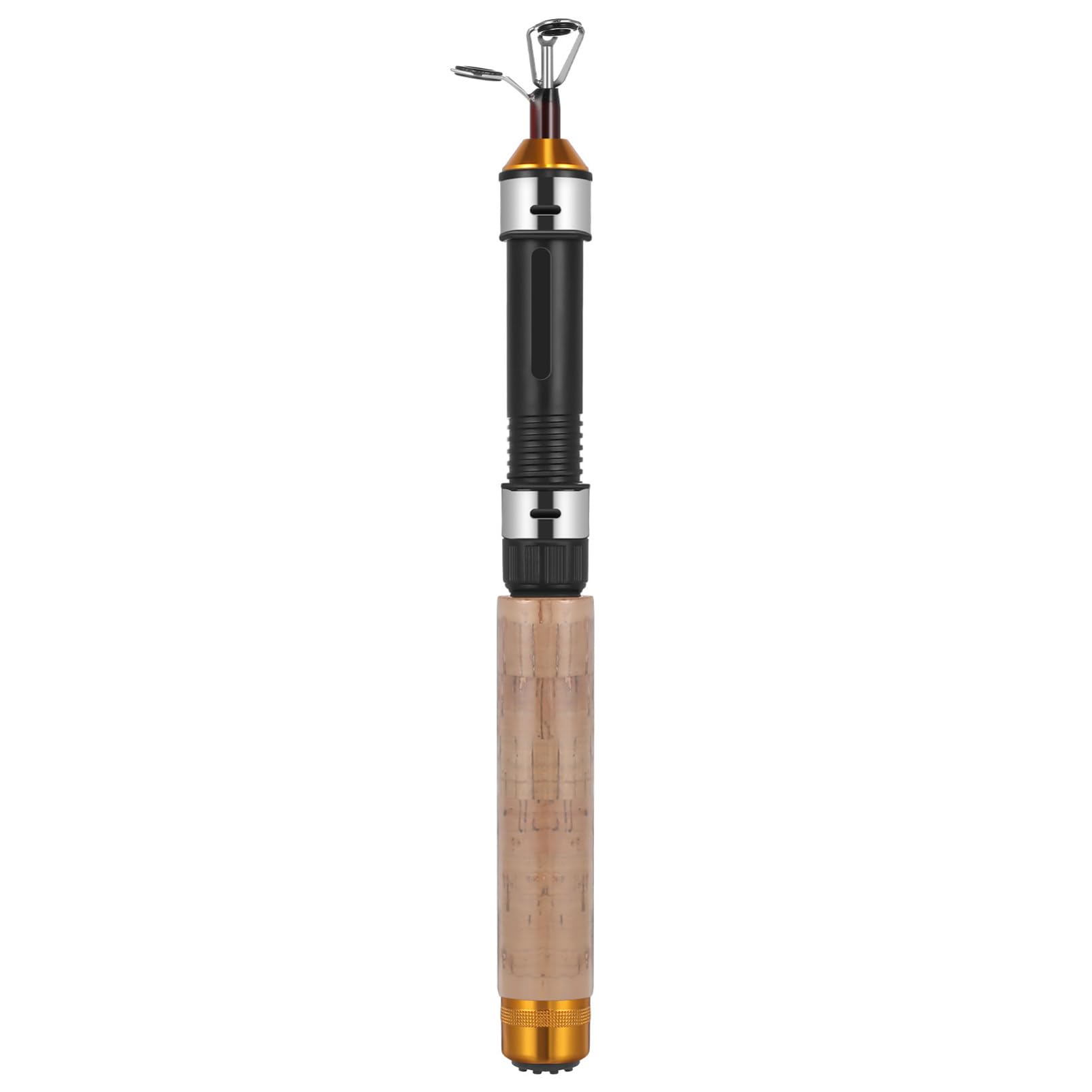 Alipis 64Cm Telescopic Mini Ultra-Light Ice Fishing Rod Pole Compact Winter Fishing Tackle Tool for Freshwater and Saltwater