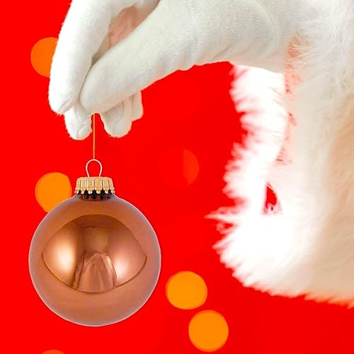 Miniatura 5 de Christmas By Krebs Adornos de bola de Navidad de vidrio sin costuras de diseñador hechos en EE.UU., 2 58" (67mm), 8 piezas