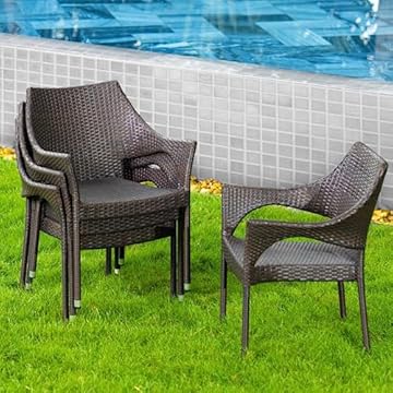 stackable resin wicker chairs