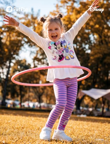 Image of Disney Toddler Girls Clothes Long Sleeve Shirt Leggings 2pcs Outfits Set | Officially Licensed丨Toddler Disney Outfit丨2-Piece Set丨Soft Feel丨Comfy Fit丨Bright Colors丨Lightweight丨Gift-Ready