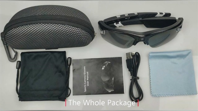 Occhiali Sportivi Con Fotocamera HD 1080P | Grandangolare 120° | Anti-shake | Batteria 300mAh | Per Ciclismo E Azione