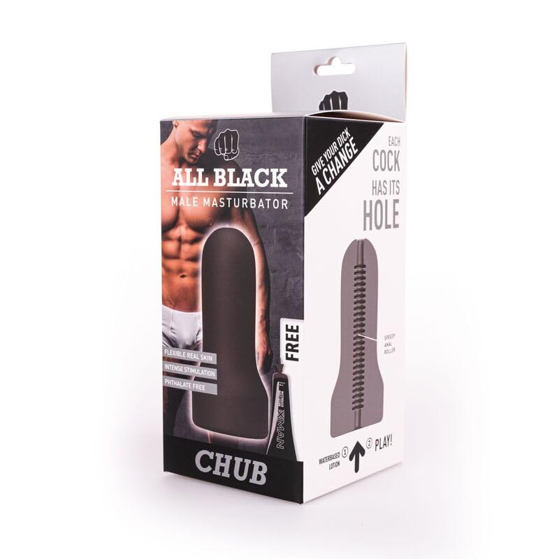 Masturbateur Loop Model 2 ALL BLACK texture interne striée stretch