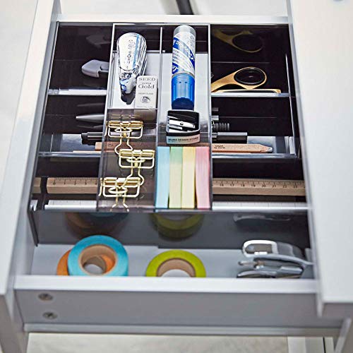 Yamazaki TOWER EXTENDABLE DESK ORGANIZER WITH SLIDE BK, Black, Ausziehbar - Image 4