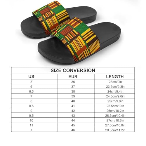 African Kente Cloth Pattern House Sandals Slip On Bathroom Slippers Beach Summer Shoes for Men Women2
