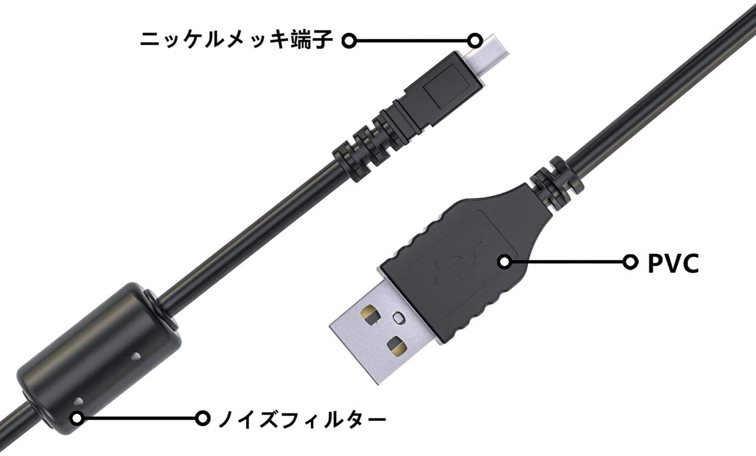 Amazon.co.jp: Access USB ミニ8ピン平型 ケーブル デジタルカメラ用