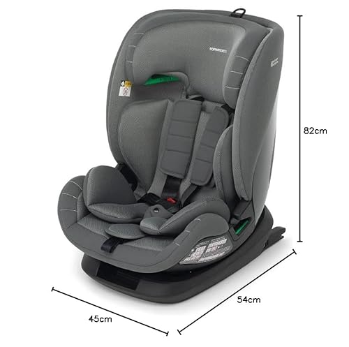 Foppapedretti Seggiolino Auto Pitstop I-Size, Per Bambini Da 76 A 150 Cm Di Altezza, 15Mesi-12 Anni, Conforme Ece R129, Fissaggio Dualfix (Isofix E Non), Safe Body Protection, Comfort Kid Pad, Grigio - 9