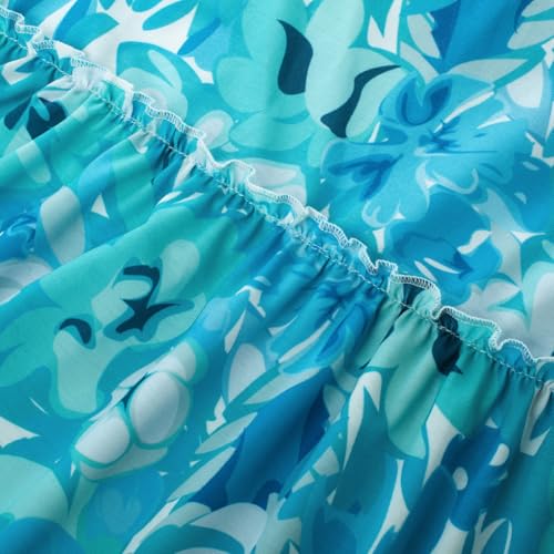 Image of GRACE KARIN Summer Dresses for Women 2026 Vacation,Smocked Floral Maxi Dress,Boho Beach Sundress with Pocket Fashion Clothing